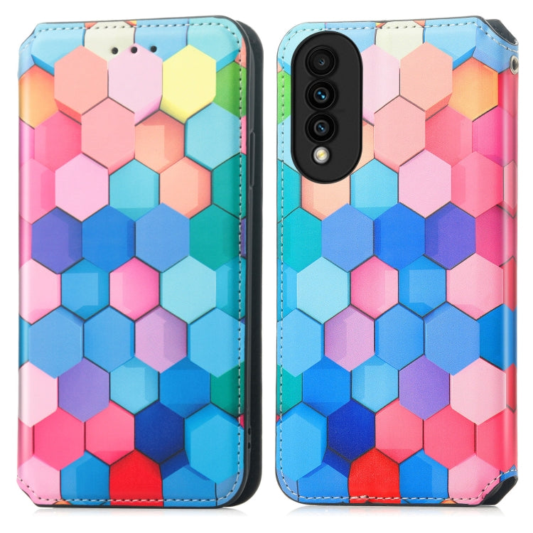 For Huawei nova 8 SE Youth Colorful Magnetic Horizontal Flip PU Leather Case with Holder & Card Slot & Wallet