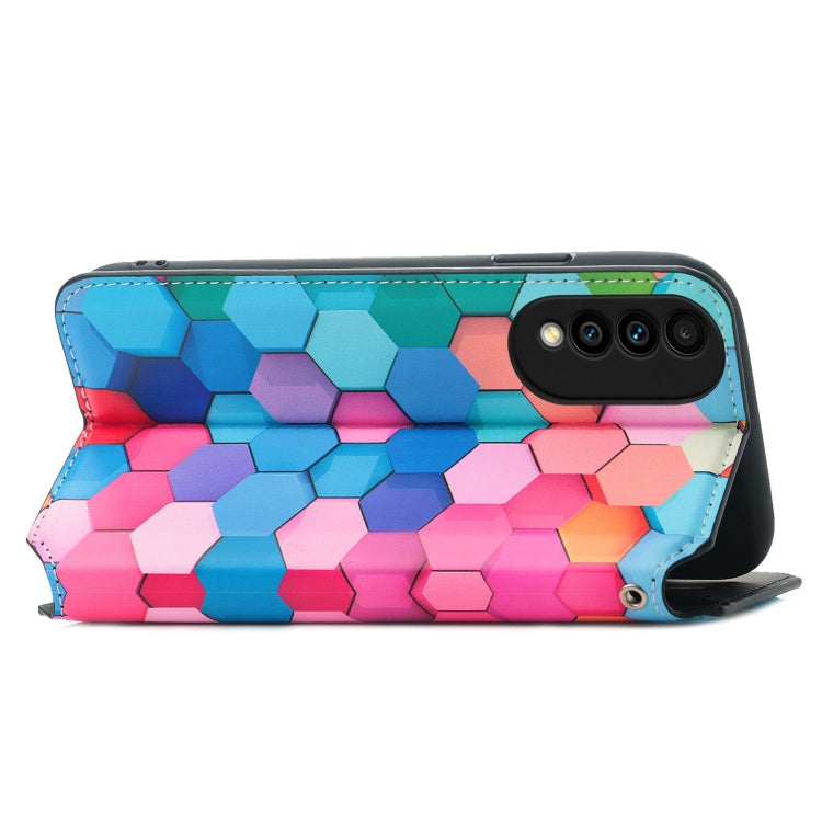 For Huawei nova 8 SE Youth Colorful Magnetic Horizontal Flip PU Leather Case with Holder & Card Slot & Wallet
