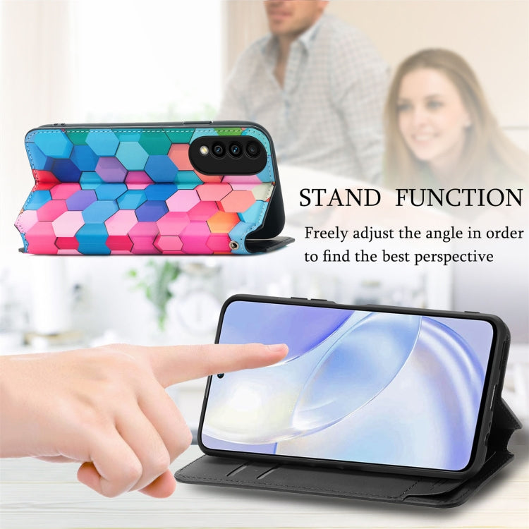For Huawei nova 8 SE Youth Colorful Magnetic Horizontal Flip PU Leather Case with Holder & Card Slot & Wallet