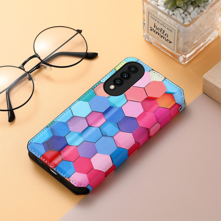 For Huawei nova 8 SE Youth Colorful Magnetic Horizontal Flip PU Leather Case with Holder & Card Slot & Wallet