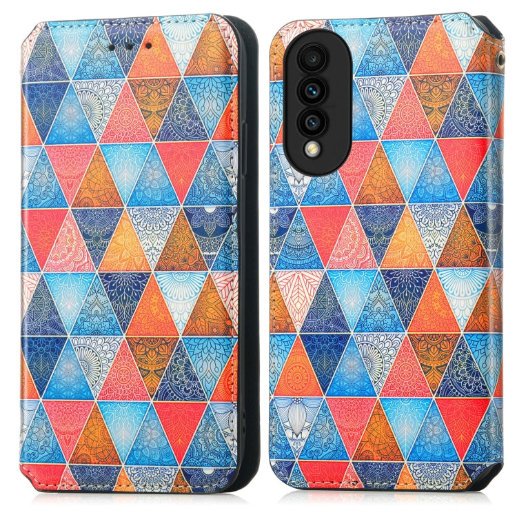 For Huawei nova 8 SE Youth Colorful Magnetic Horizontal Flip PU Leather Case with Holder & Card Slot & Wallet
