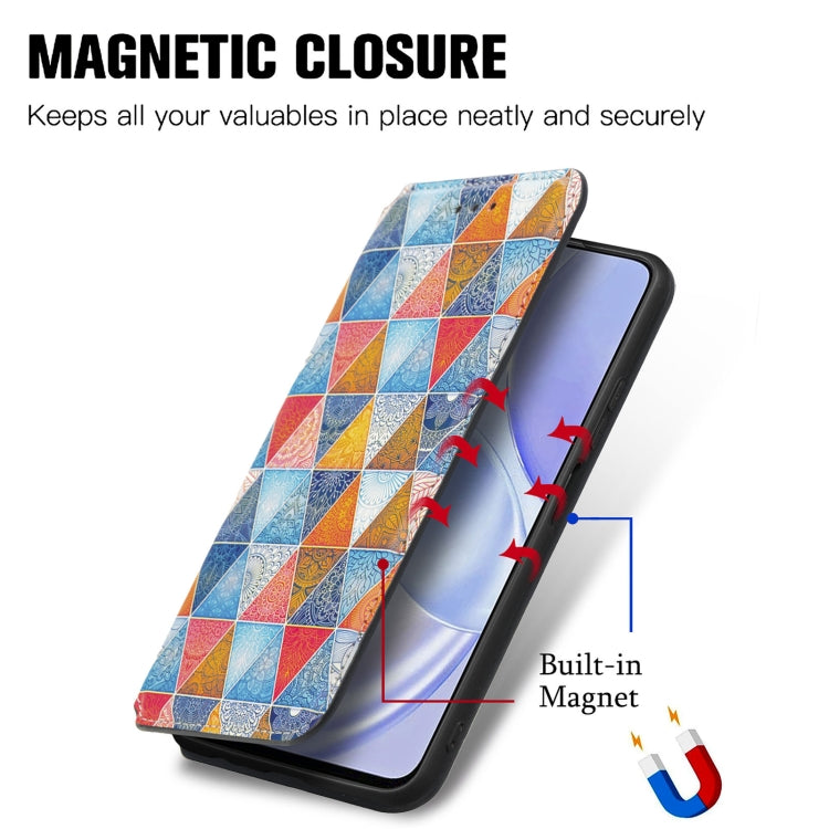 For Huawei nova 8 SE Youth Colorful Magnetic Horizontal Flip PU Leather Case with Holder & Card Slot & Wallet