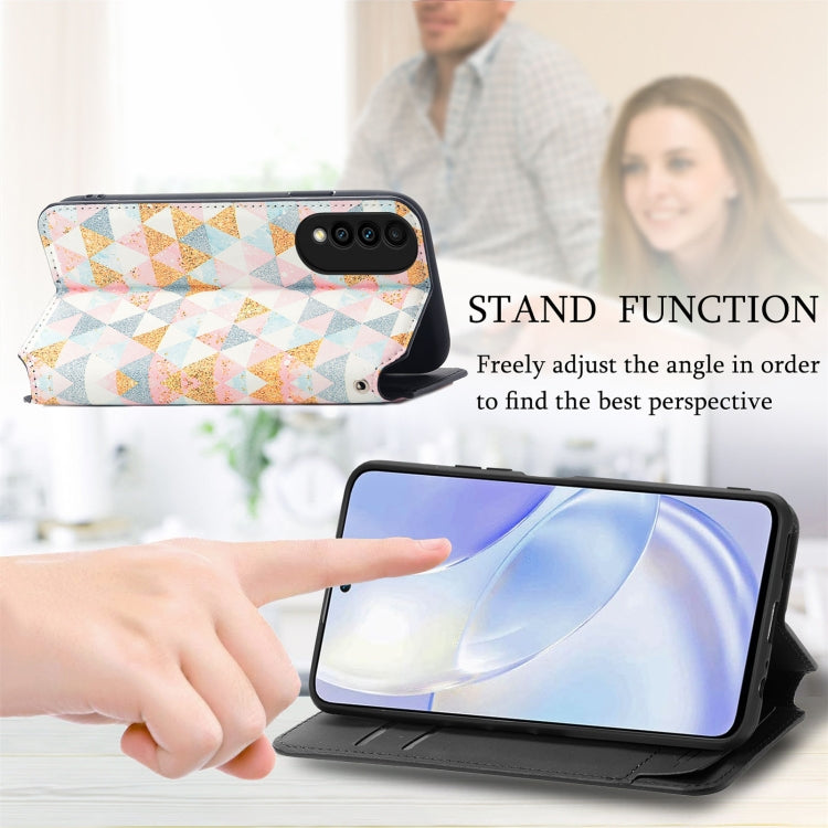 For Huawei nova 8 SE Youth Colorful Magnetic Horizontal Flip PU Leather Case with Holder & Card Slot & Wallet