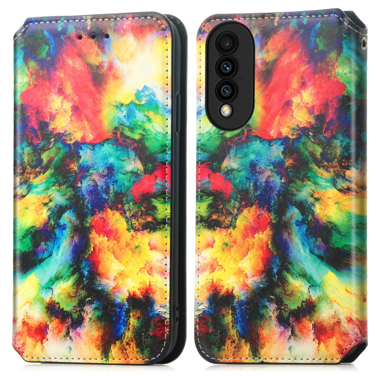 For Huawei nova 8 SE Youth Colorful Magnetic Horizontal Flip PU Leather Case with Holder & Card Slot & Wallet