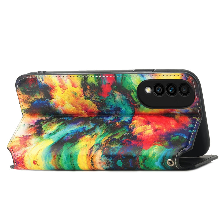 For Huawei nova 8 SE Youth Colorful Magnetic Horizontal Flip PU Leather Case with Holder & Card Slot & Wallet