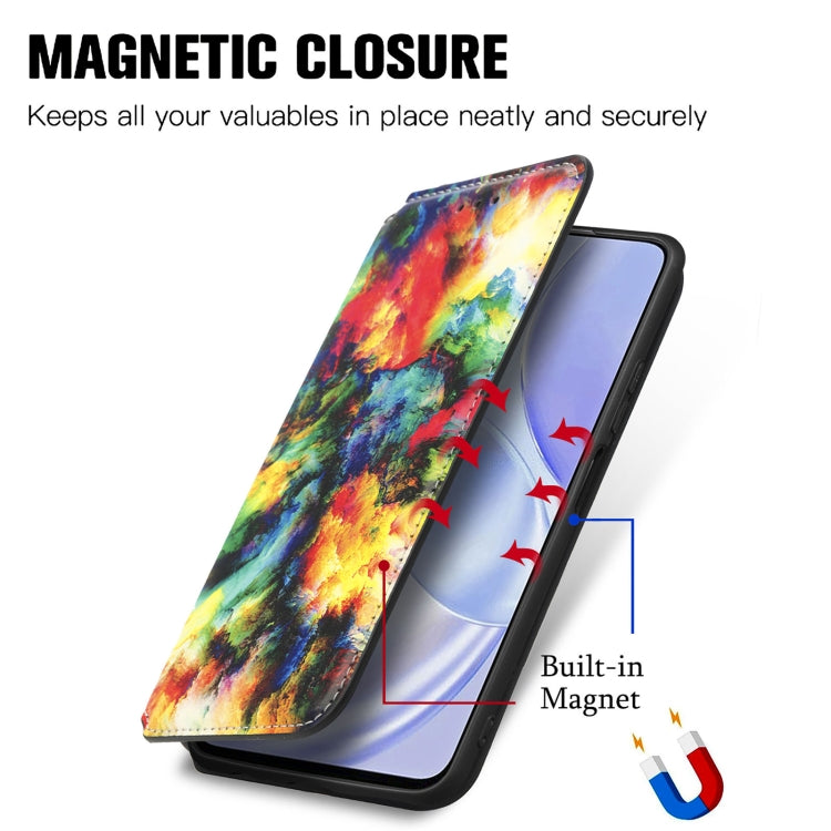 For Huawei nova 8 SE Youth Colorful Magnetic Horizontal Flip PU Leather Case with Holder & Card Slot & Wallet