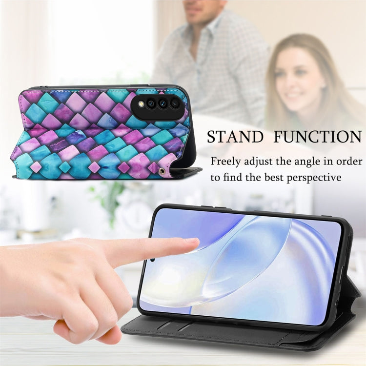 For Huawei nova 8 SE Youth Colorful Magnetic Horizontal Flip PU Leather Case with Holder & Card Slot & Wallet