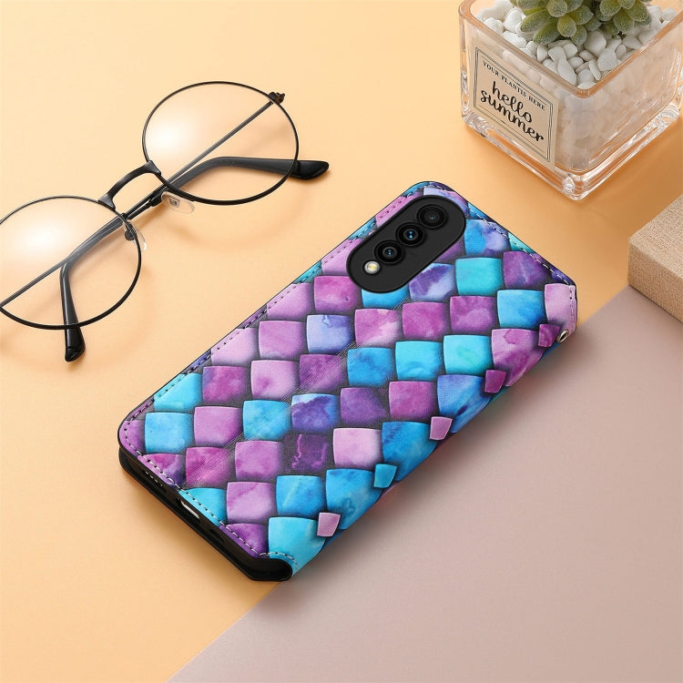 For Huawei nova 8 SE Youth Colorful Magnetic Horizontal Flip PU Leather Case with Holder & Card Slot & Wallet