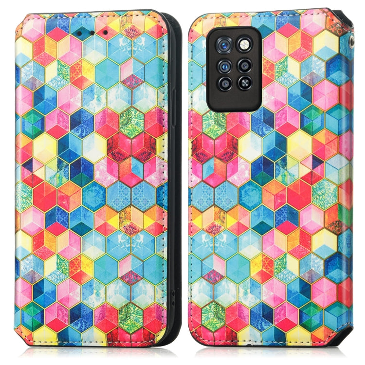 For Infinix Note 10 Pro Colorful Magnetic Horizontal Flip PU Leather Case with Holder & Card Slot & Wallet