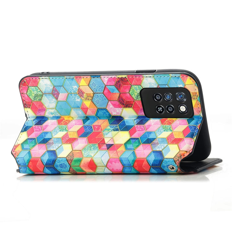 For Infinix Note 10 Pro Colorful Magnetic Horizontal Flip PU Leather Case with Holder & Card Slot & Wallet