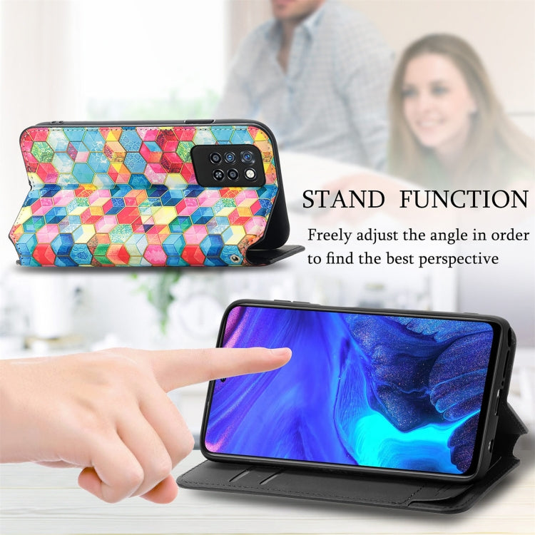 For Infinix Note 10 Pro Colorful Magnetic Horizontal Flip PU Leather Case with Holder & Card Slot & Wallet