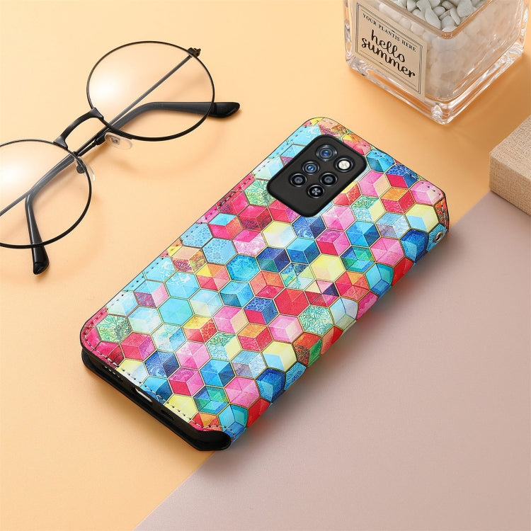 For Infinix Note 10 Pro Colorful Magnetic Horizontal Flip PU Leather Case with Holder & Card Slot & Wallet