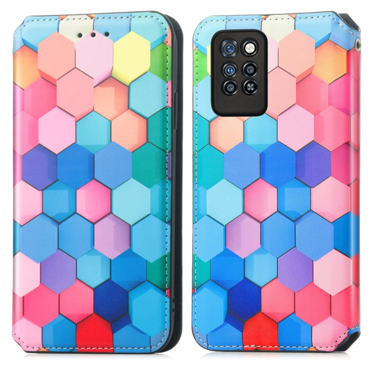 For Infinix Note 10 Pro Colorful Magnetic Horizontal Flip PU Leather Case with Holder & Card Slot & Wallet
