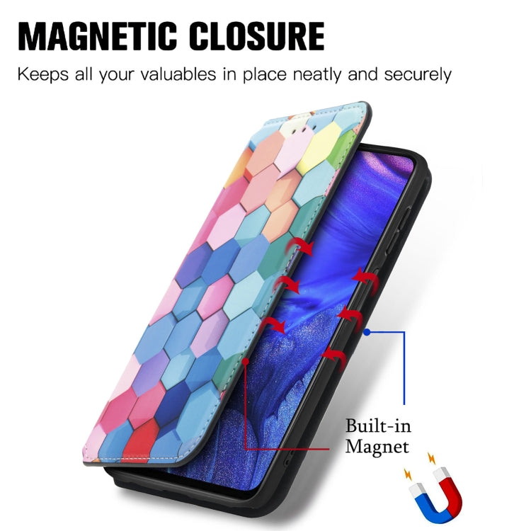 For Infinix Note 10 Pro Colorful Magnetic Horizontal Flip PU Leather Case with Holder & Card Slot & Wallet