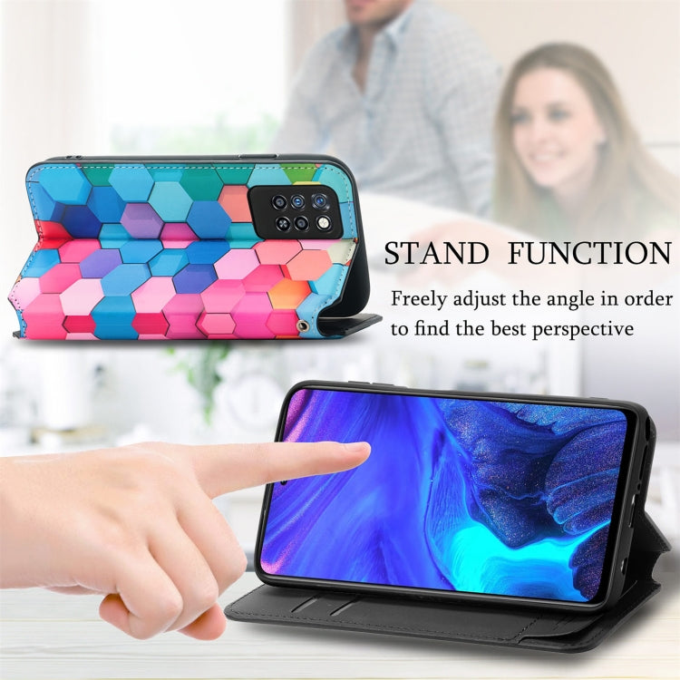 For Infinix Note 10 Pro Colorful Magnetic Horizontal Flip PU Leather Case with Holder & Card Slot & Wallet