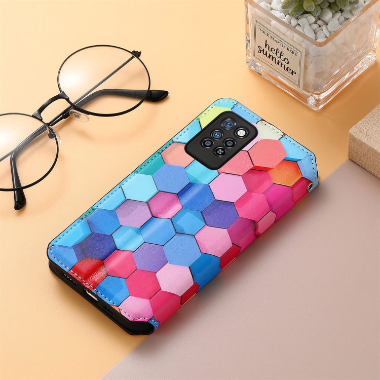 For Infinix Note 10 Pro Colorful Magnetic Horizontal Flip PU Leather Case with Holder & Card Slot & Wallet