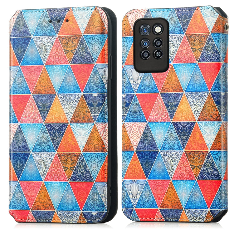 For Infinix Note 10 Pro Colorful Magnetic Horizontal Flip PU Leather Case with Holder & Card Slot & Wallet