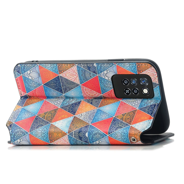 For Infinix Note 10 Pro Colorful Magnetic Horizontal Flip PU Leather Case with Holder & Card Slot & Wallet