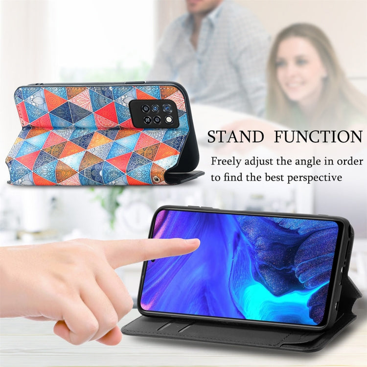 For Infinix Note 10 Pro Colorful Magnetic Horizontal Flip PU Leather Case with Holder & Card Slot & Wallet