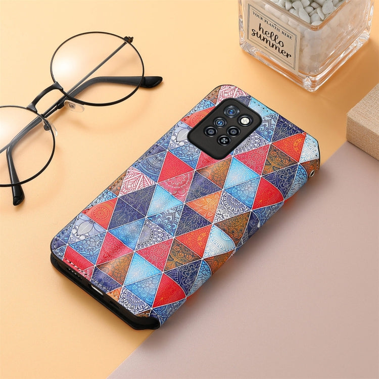 For Infinix Note 10 Pro Colorful Magnetic Horizontal Flip PU Leather Case with Holder & Card Slot & Wallet
