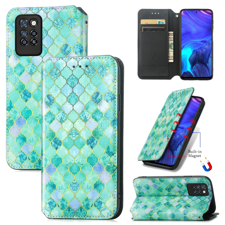 For Infinix Note 10 Pro Colorful Magnetic Horizontal Flip PU Leather Case with Holder & Card Slot & Wallet