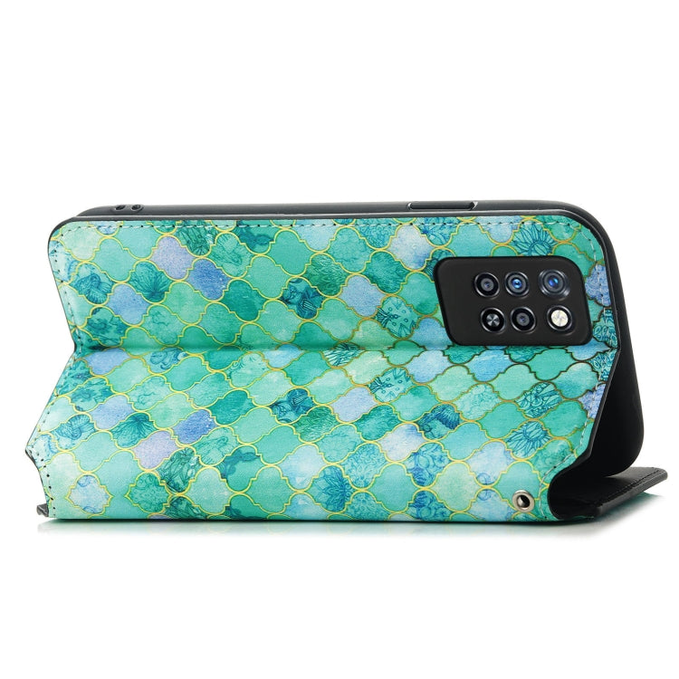 For Infinix Note 10 Pro Colorful Magnetic Horizontal Flip PU Leather Case with Holder & Card Slot & Wallet