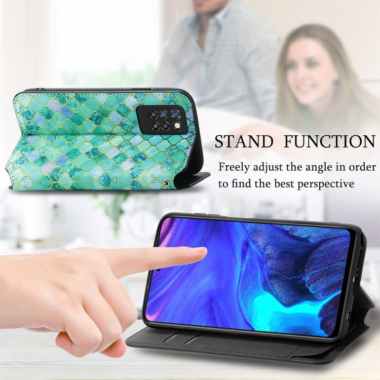 For Infinix Note 10 Pro Colorful Magnetic Horizontal Flip PU Leather Case with Holder & Card Slot & Wallet