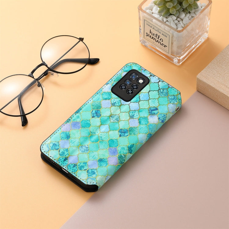 For Infinix Note 10 Pro Colorful Magnetic Horizontal Flip PU Leather Case with Holder & Card Slot & Wallet