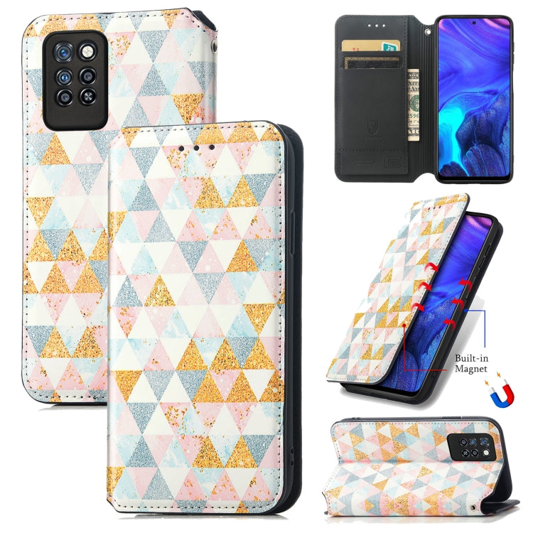 For Infinix Note 10 Pro Colorful Magnetic Horizontal Flip PU Leather Case with Holder & Card Slot & Wallet