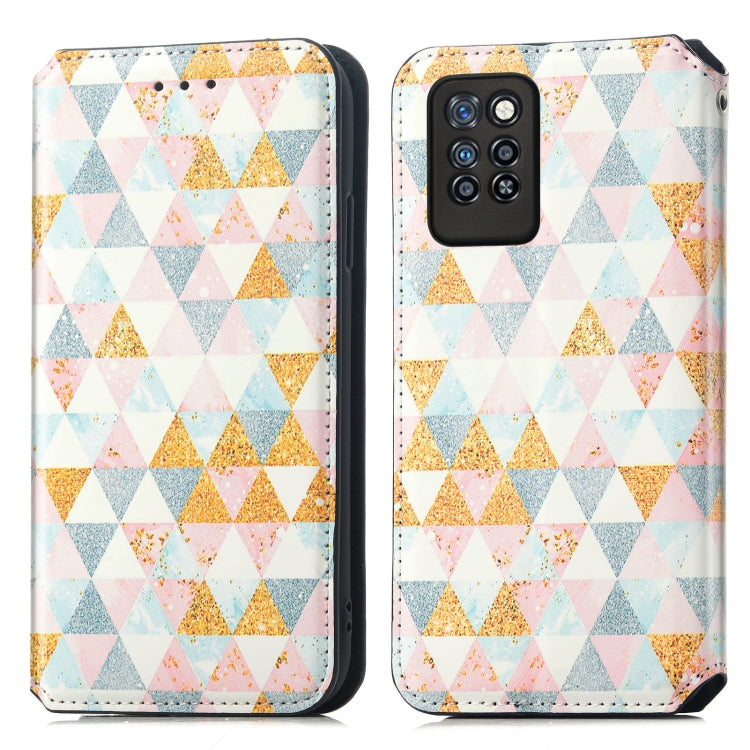 For Infinix Note 10 Pro Colorful Magnetic Horizontal Flip PU Leather Case with Holder & Card Slot & Wallet