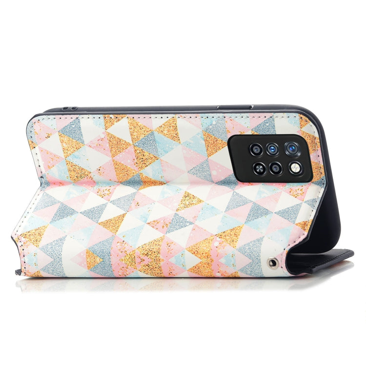 For Infinix Note 10 Pro Colorful Magnetic Horizontal Flip PU Leather Case with Holder & Card Slot & Wallet