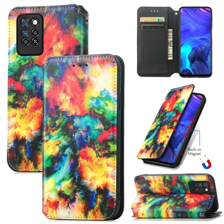 For Infinix Note 10 Pro Colorful Magnetic Horizontal Flip PU Leather Case with Holder & Card Slot & Wallet