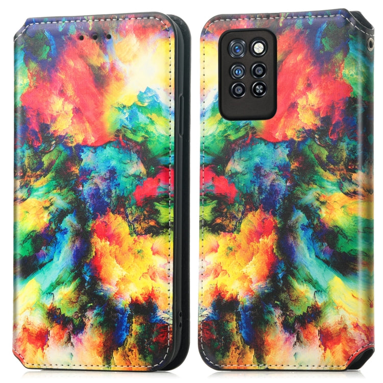 For Infinix Note 10 Pro Colorful Magnetic Horizontal Flip PU Leather Case with Holder & Card Slot & Wallet