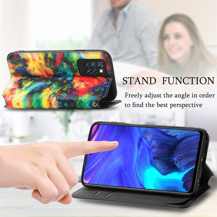 For Infinix Note 10 Pro Colorful Magnetic Horizontal Flip PU Leather Case with Holder & Card Slot & Wallet
