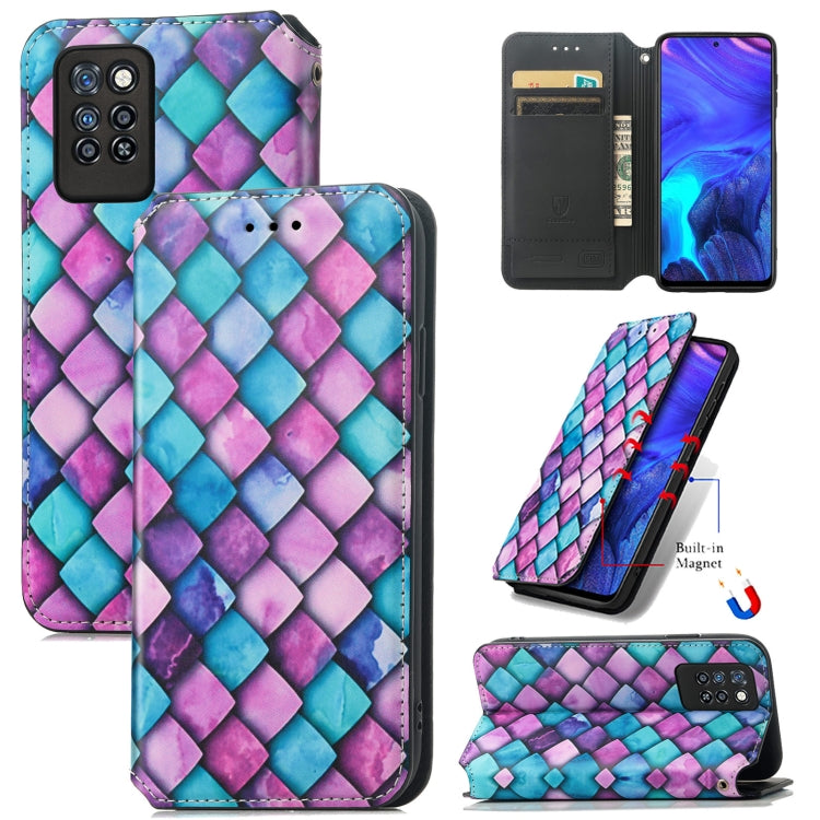 For Infinix Note 10 Pro Colorful Magnetic Horizontal Flip PU Leather Case with Holder & Card Slot & Wallet