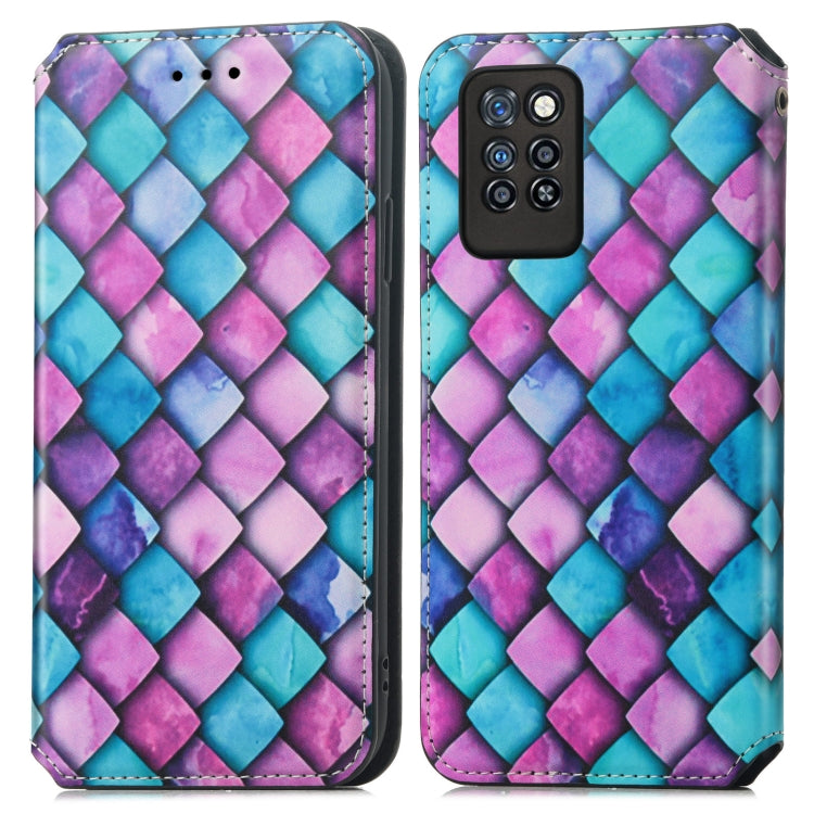 For Infinix Note 10 Pro Colorful Magnetic Horizontal Flip PU Leather Case with Holder & Card Slot & Wallet