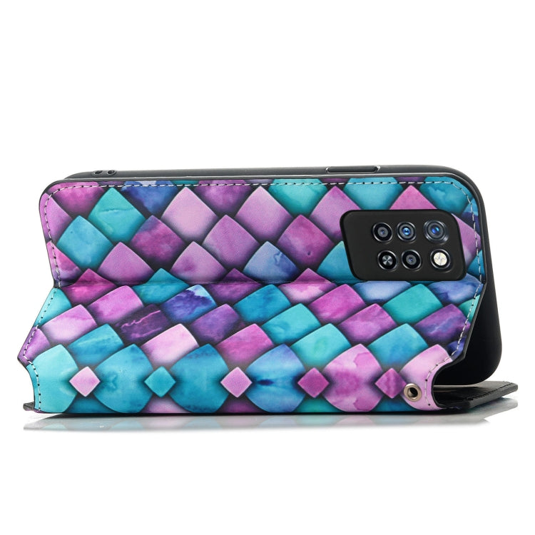 For Infinix Note 10 Pro Colorful Magnetic Horizontal Flip PU Leather Case with Holder & Card Slot & Wallet