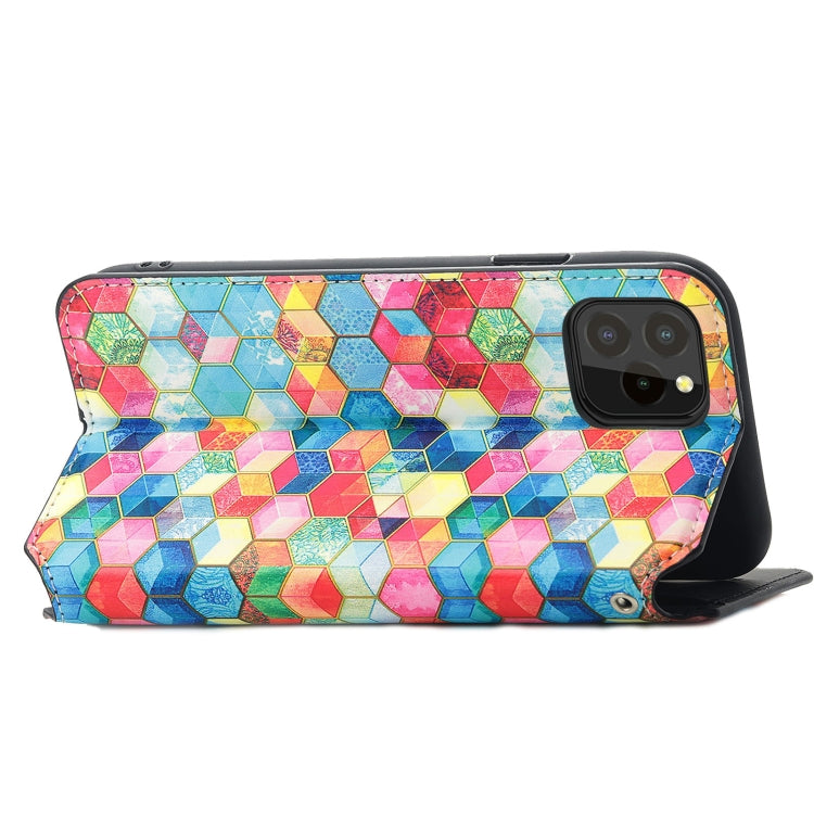 For Oukitel C21 Pro Colorful Magnetic Horizontal Flip PU Leather Case with Holder & Card Slot & Wallet
