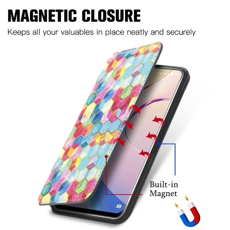 For Oukitel C21 Pro Colorful Magnetic Horizontal Flip PU Leather Case with Holder & Card Slot & Wallet