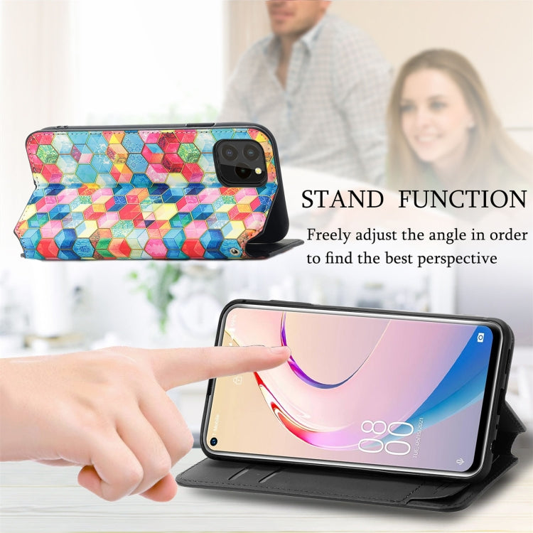 For Oukitel C21 Pro Colorful Magnetic Horizontal Flip PU Leather Case with Holder & Card Slot & Wallet