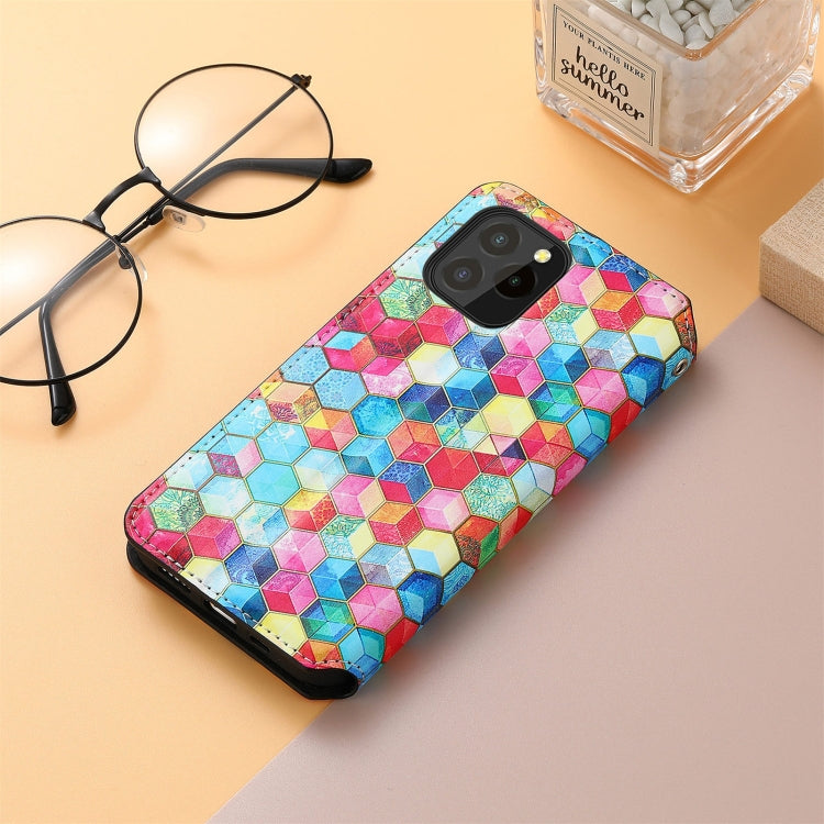 For Oukitel C21 Pro Colorful Magnetic Horizontal Flip PU Leather Case with Holder & Card Slot & Wallet
