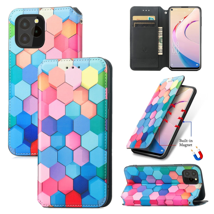 For Oukitel C21 Pro Colorful Magnetic Horizontal Flip PU Leather Case with Holder & Card Slot & Wallet