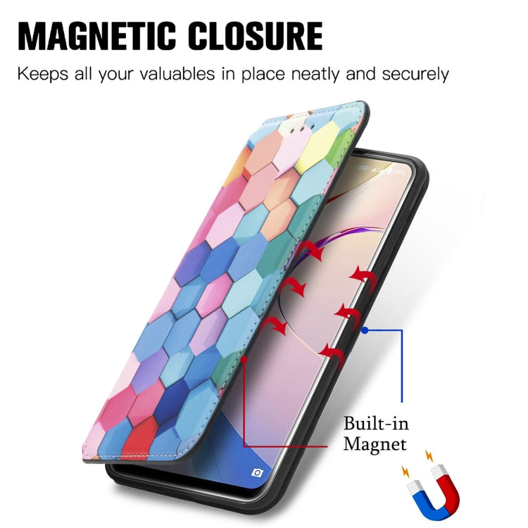 For Oukitel C21 Pro Colorful Magnetic Horizontal Flip PU Leather Case with Holder & Card Slot & Wallet