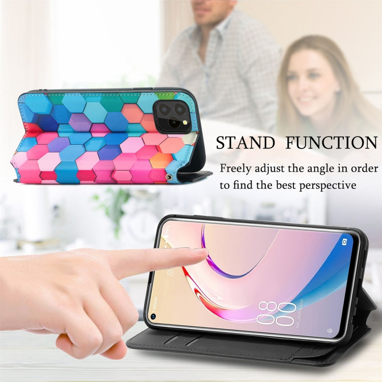 For Oukitel C21 Pro Colorful Magnetic Horizontal Flip PU Leather Case with Holder & Card Slot & Wallet