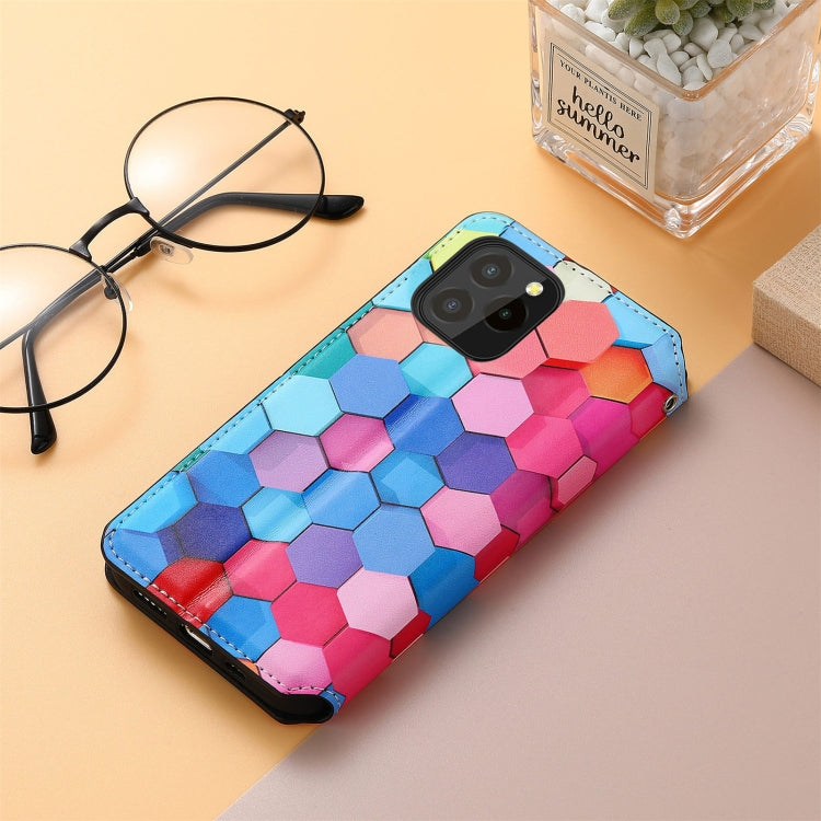 For Oukitel C21 Pro Colorful Magnetic Horizontal Flip PU Leather Case with Holder & Card Slot & Wallet