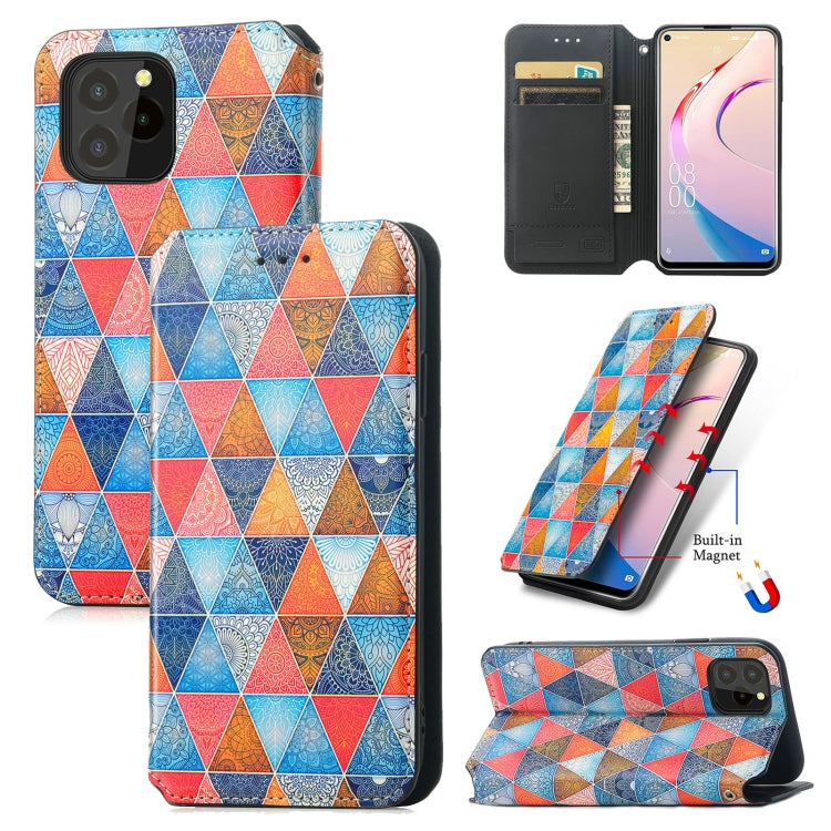 For Oukitel C21 Pro Colorful Magnetic Horizontal Flip PU Leather Case with Holder & Card Slot & Wallet