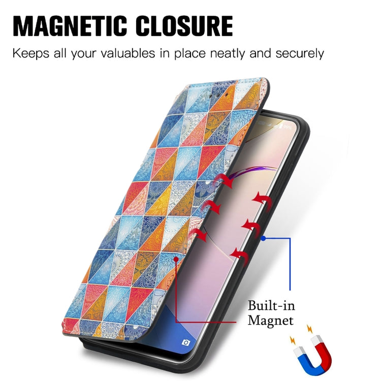 For Oukitel C21 Pro Colorful Magnetic Horizontal Flip PU Leather Case with Holder & Card Slot & Wallet