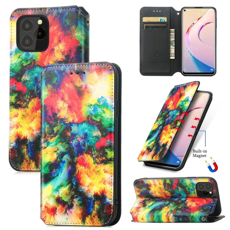 For Oukitel C21 Pro Colorful Magnetic Horizontal Flip PU Leather Case with Holder & Card Slot & Wallet