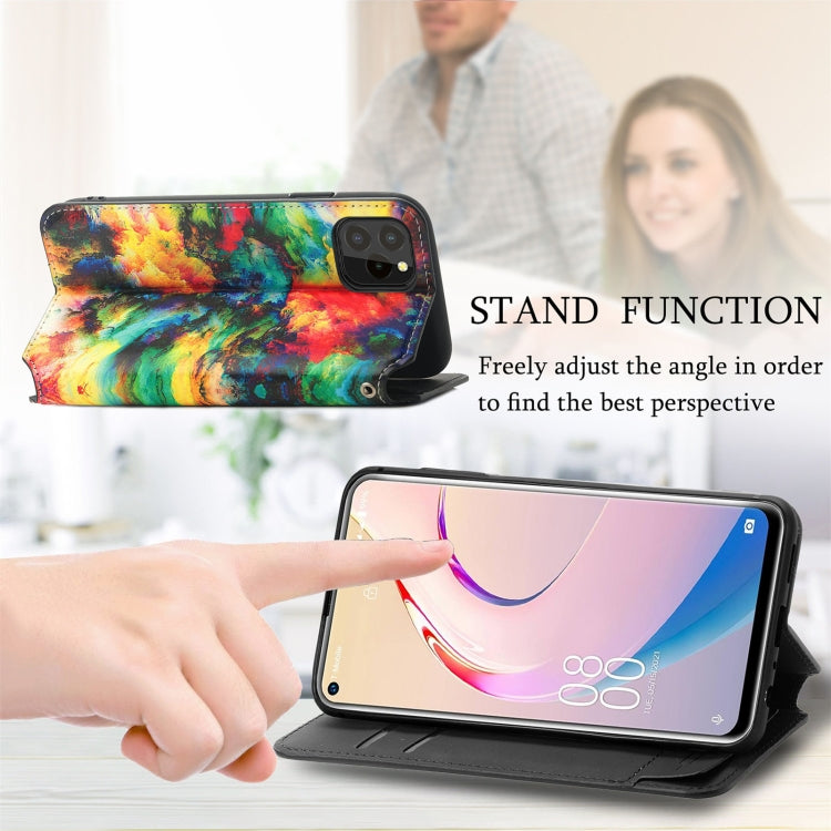 For Oukitel C21 Pro Colorful Magnetic Horizontal Flip PU Leather Case with Holder & Card Slot & Wallet