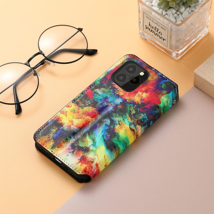 For Oukitel C21 Pro Colorful Magnetic Horizontal Flip PU Leather Case with Holder & Card Slot & Wallet